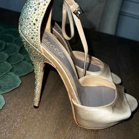 Gucci Gold Heels - Picture 5 of 9
